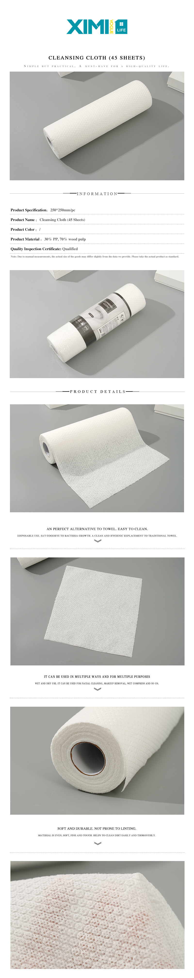 Cleansing Cloth (45 Sheets)